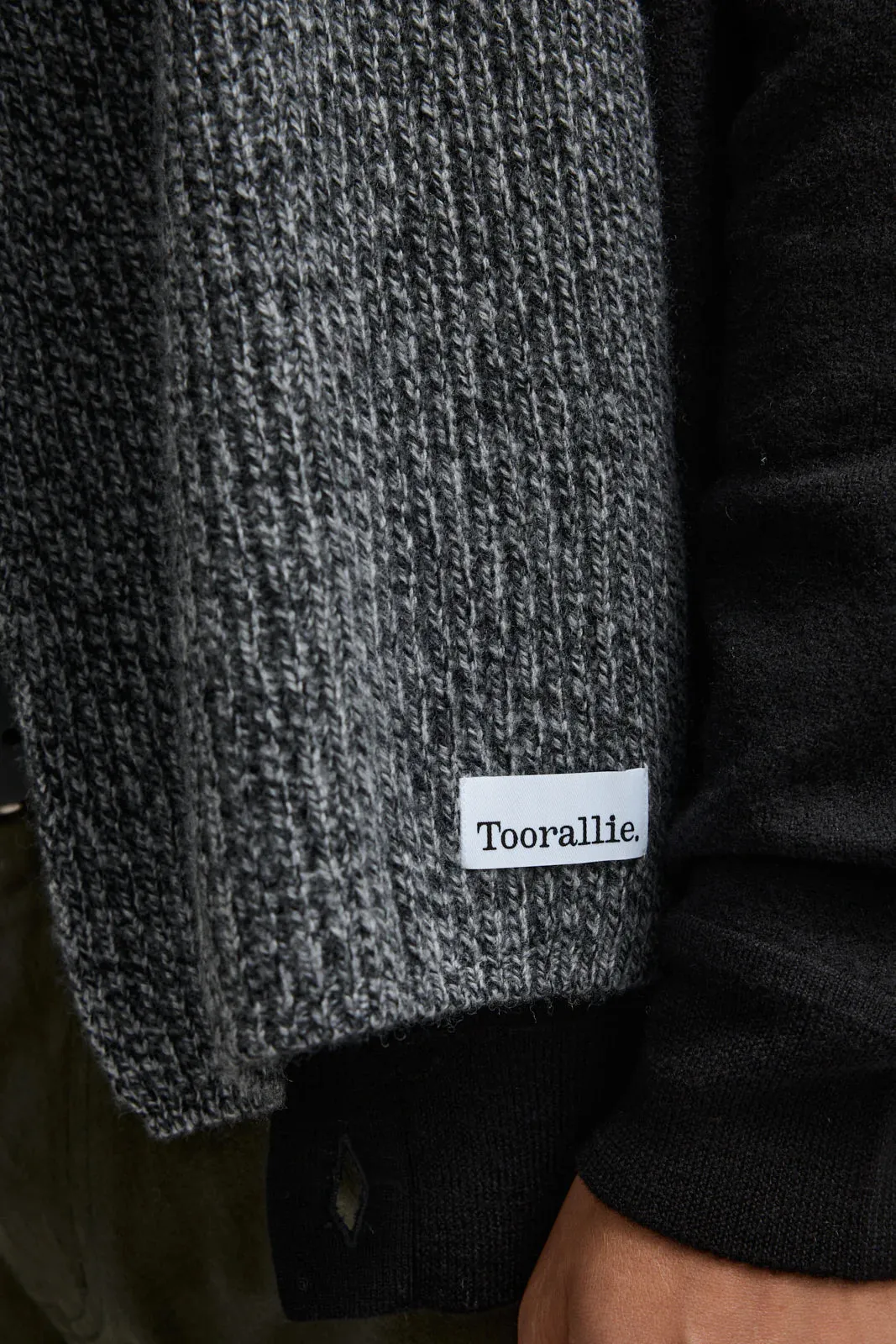 Toorallie Heavy Gauge Rib Scarf Charcoal Mix