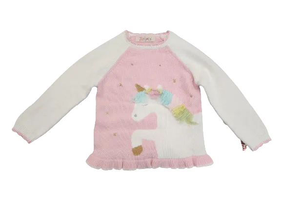 Unicorn, Pink Knit Sweater