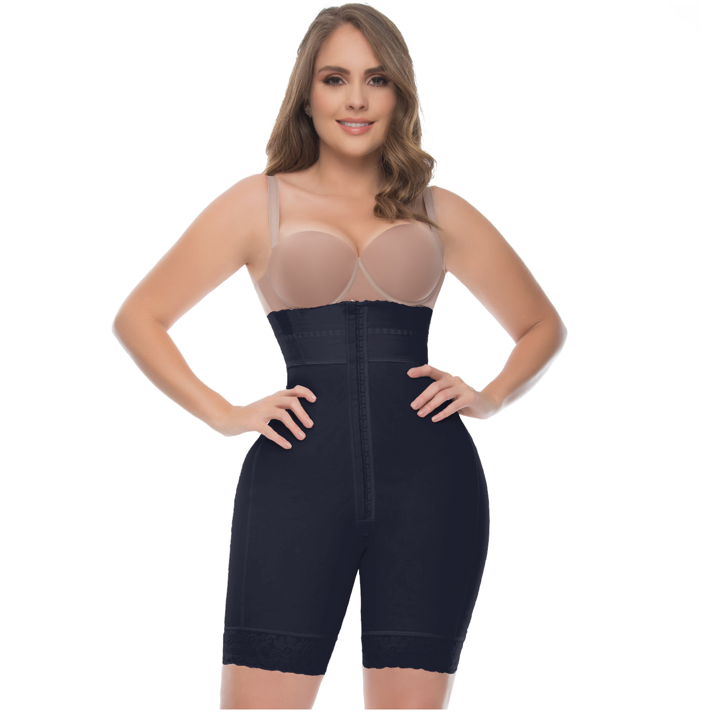 UPLADY 6199 | HIGH WAISTED TUMMY CONTROL BUTT LIFTER SHAPEWEAR SHORTS | POWERNET