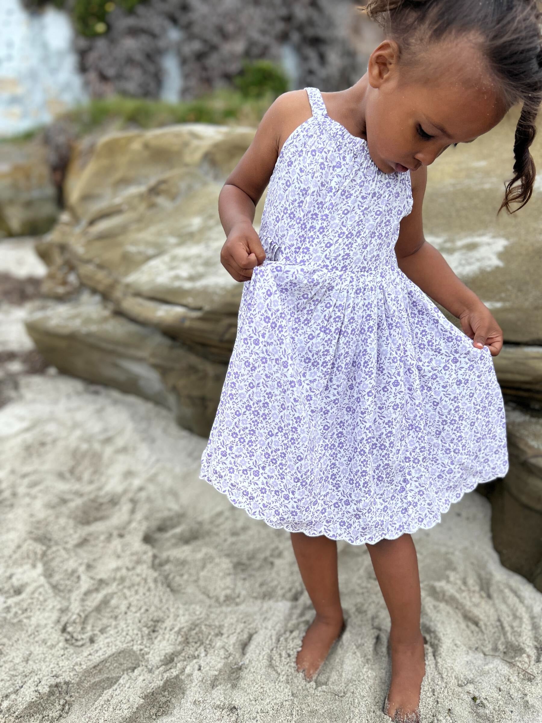 Vignette Stella Dress - Lavender Ditsy Floral