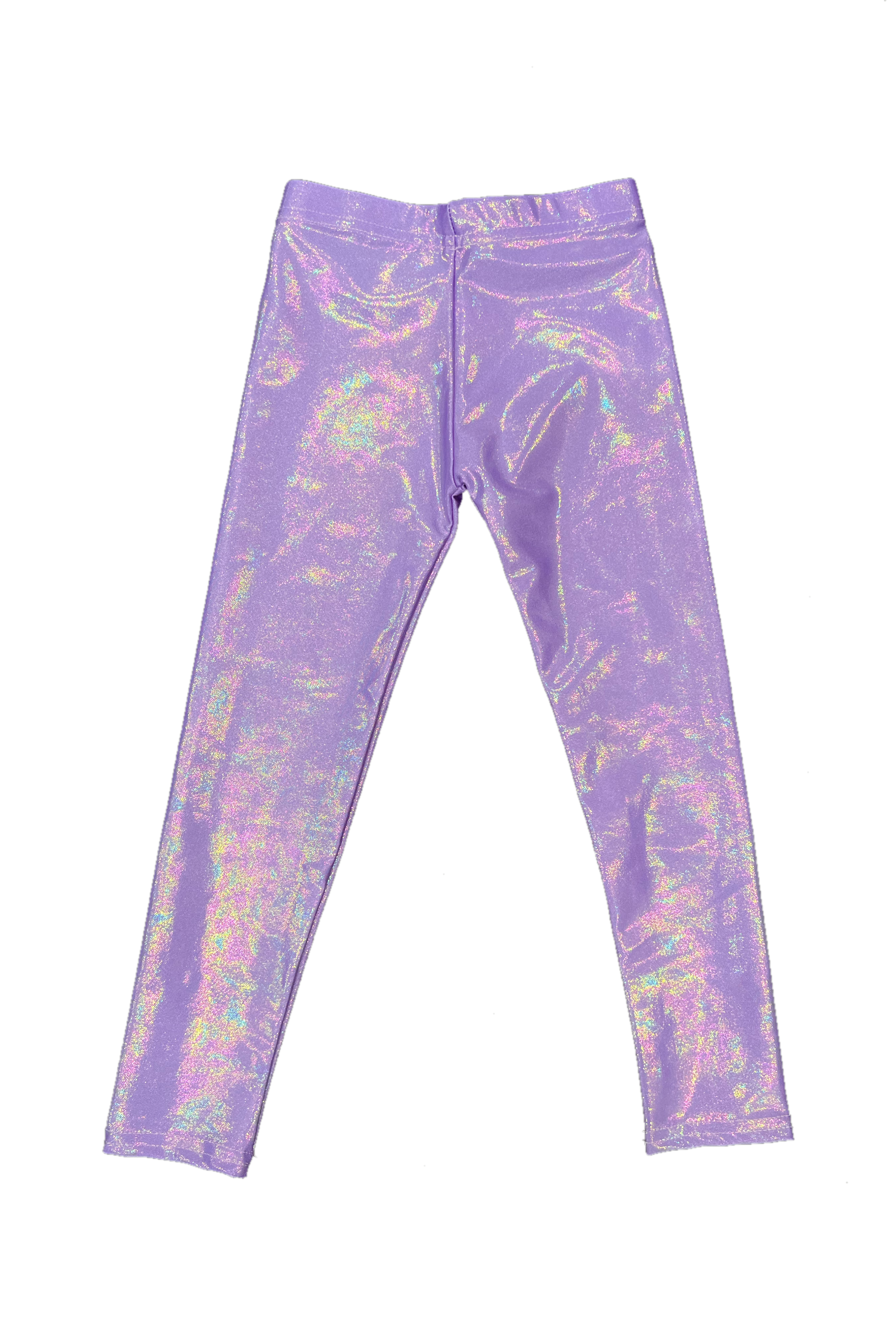 Violet Lame Leggings