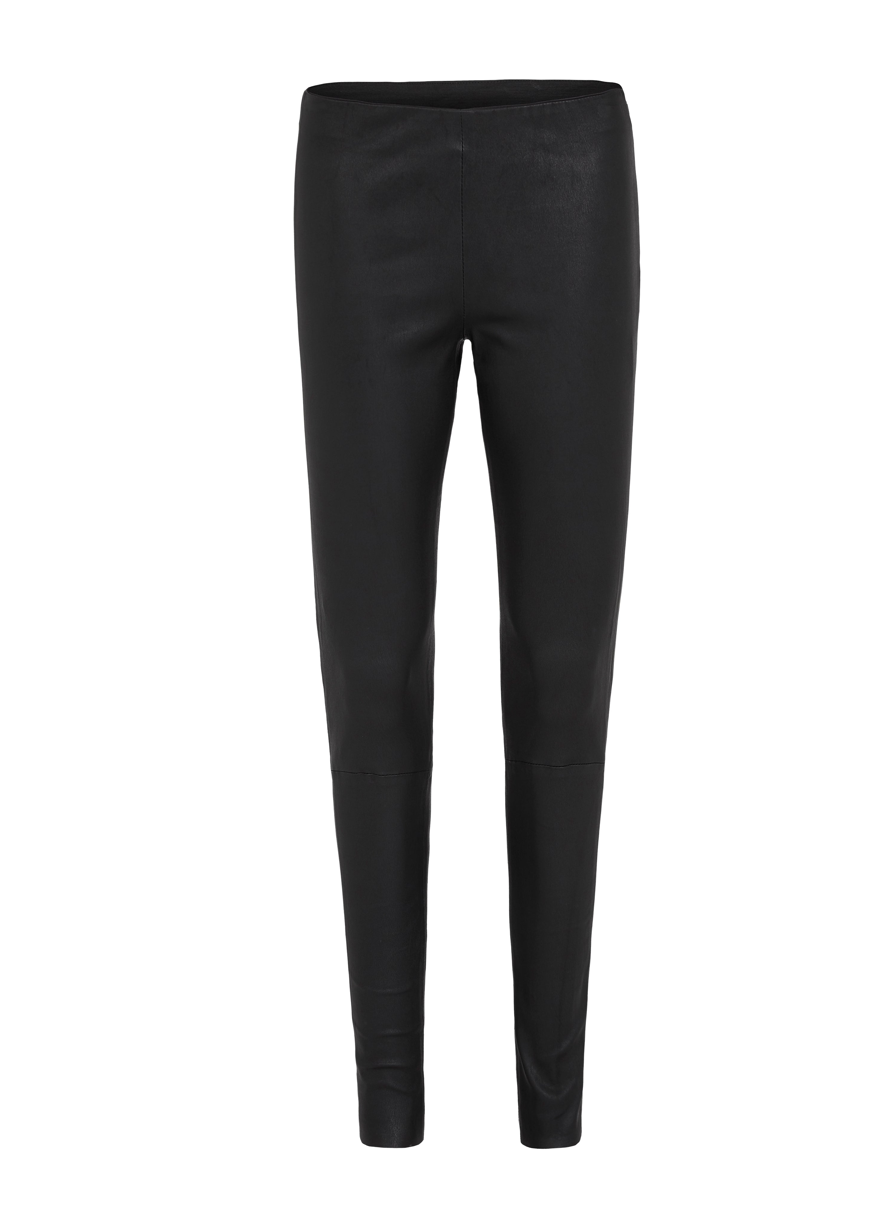 West Broadway Sleek Leather Leggings Black