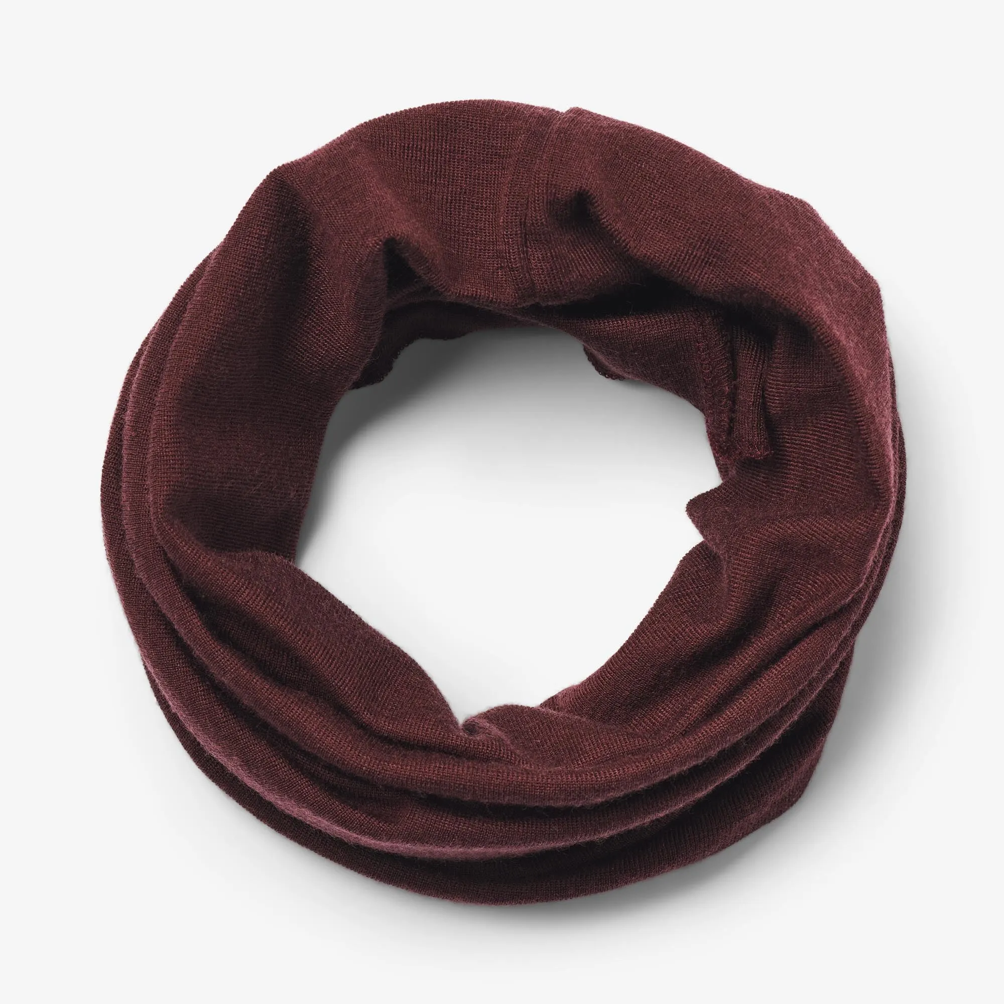 Wool Hat & Neckwarmer Arta - aubergine